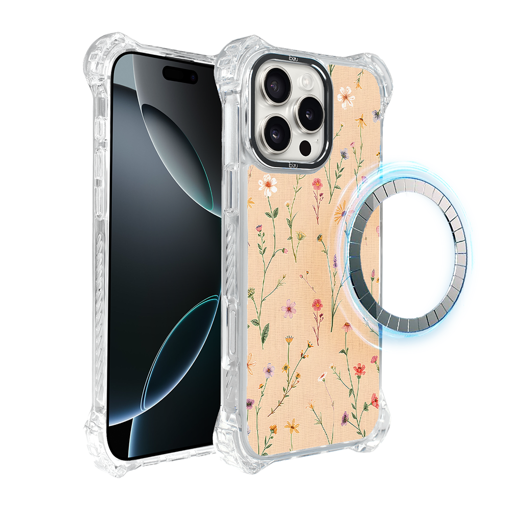 Iphone 16 Pro Max Ibizu Dropguard Ultra Hülle Mit Magsafe, Pastel Bloom, Coral Meadow