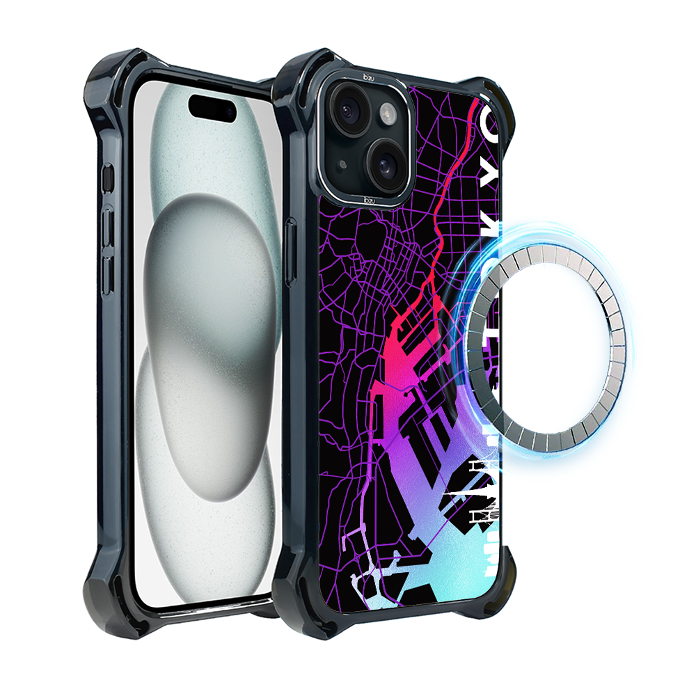 Iphone 15 Ibizu Dropguard Ultra Hülle Mit Magsafe, Weltkarten, Tokio