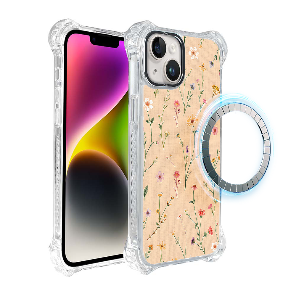 Iphone 14 Ibizu Dropguard Ultra Hülle Mit Magsafe, Pastel Bloom, Coral Meadow