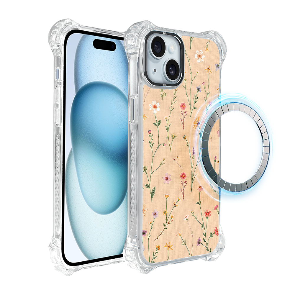 Iphone 15 Plus Ibizu Dropguard Ultra Hülle Mit Magsafe, Pastel Bloom, Coral Meadow