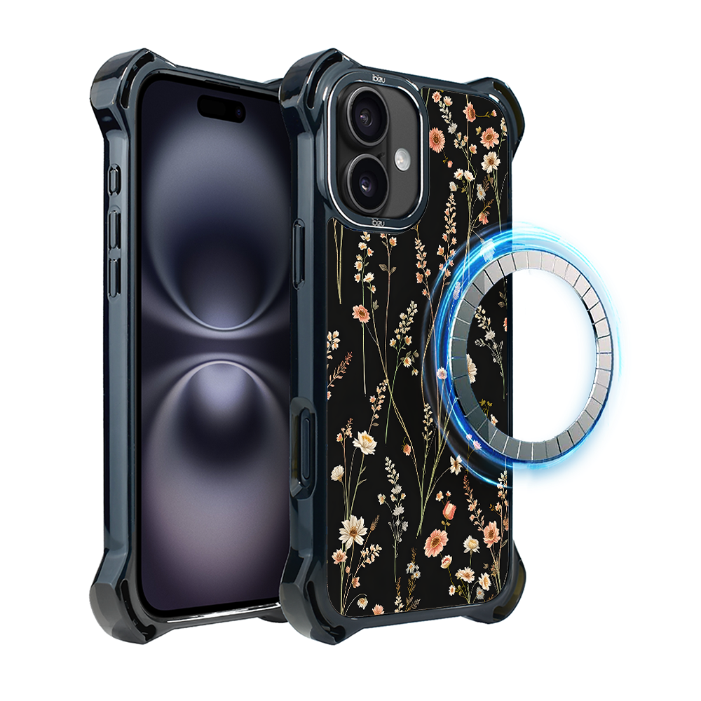 Iphone 16 Ibizu Dropguard Ultra Hülle Mit Magsafe, Pastel Bloom, Midnight Garden
