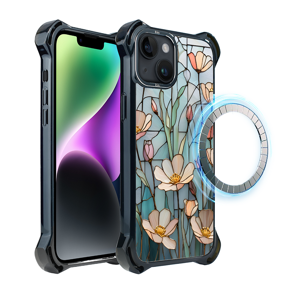 Iphone 14 Plus Ibizu Dropguard Ultra Hülle Mit Magsafe, Glasfarben, Wildflower Whisper