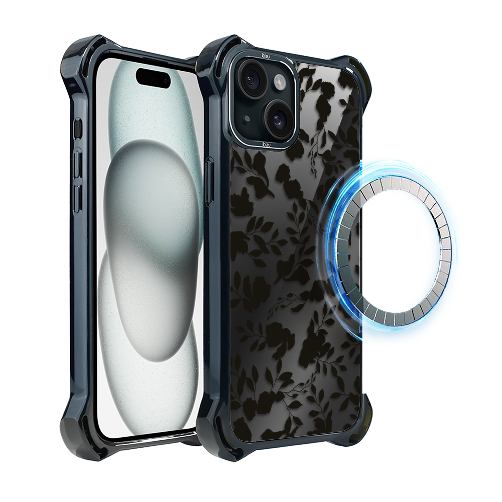 Iphone 15 Plus Ibizu Dropguard Ultra Hülle Mit Magsafe, Midnight, Leaf Shadow