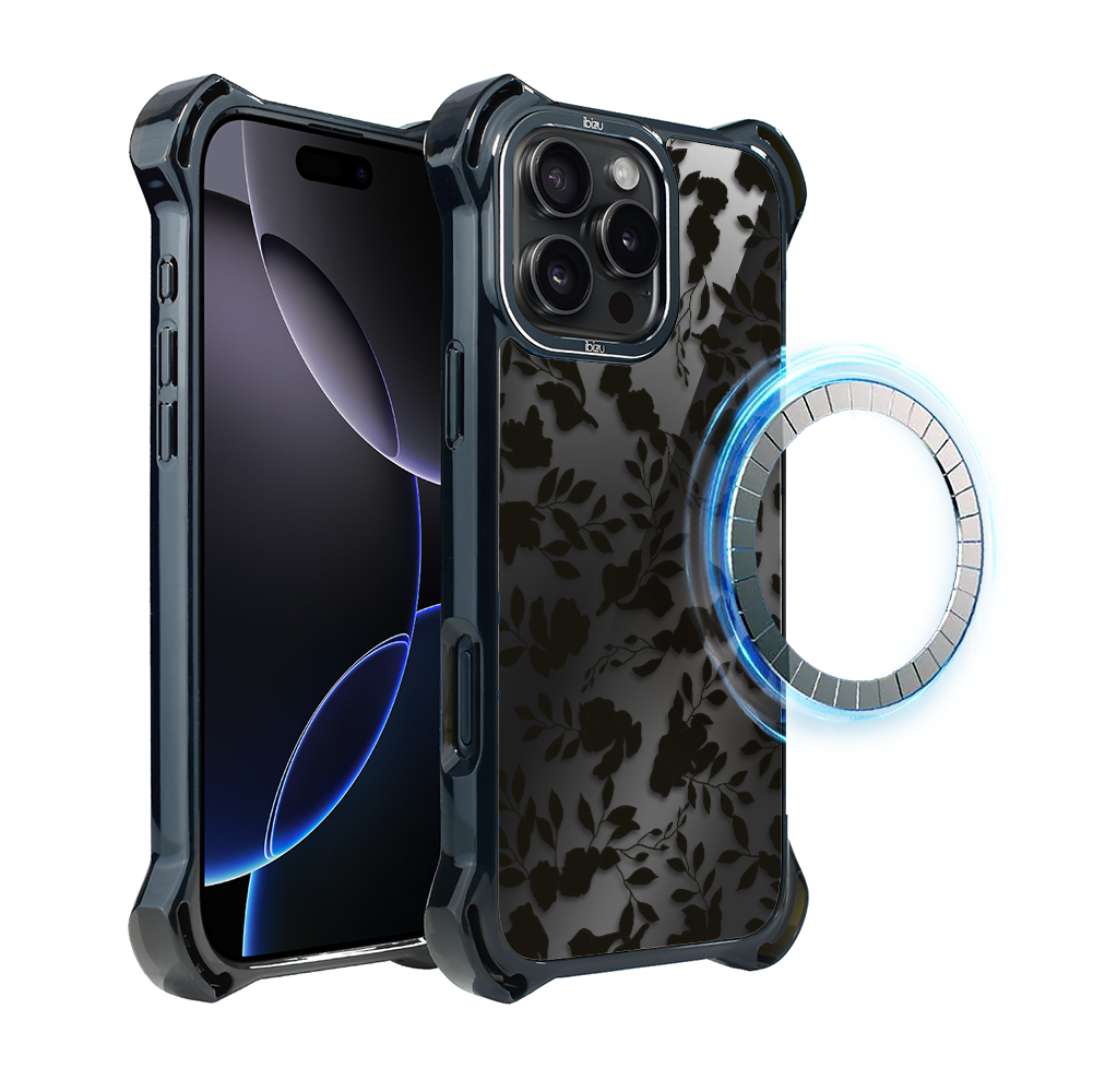 Iphone 16 Pro Ibizu Dropguard Ultra Hülle Mit Magsafe, Midnight, Leaf Shadow