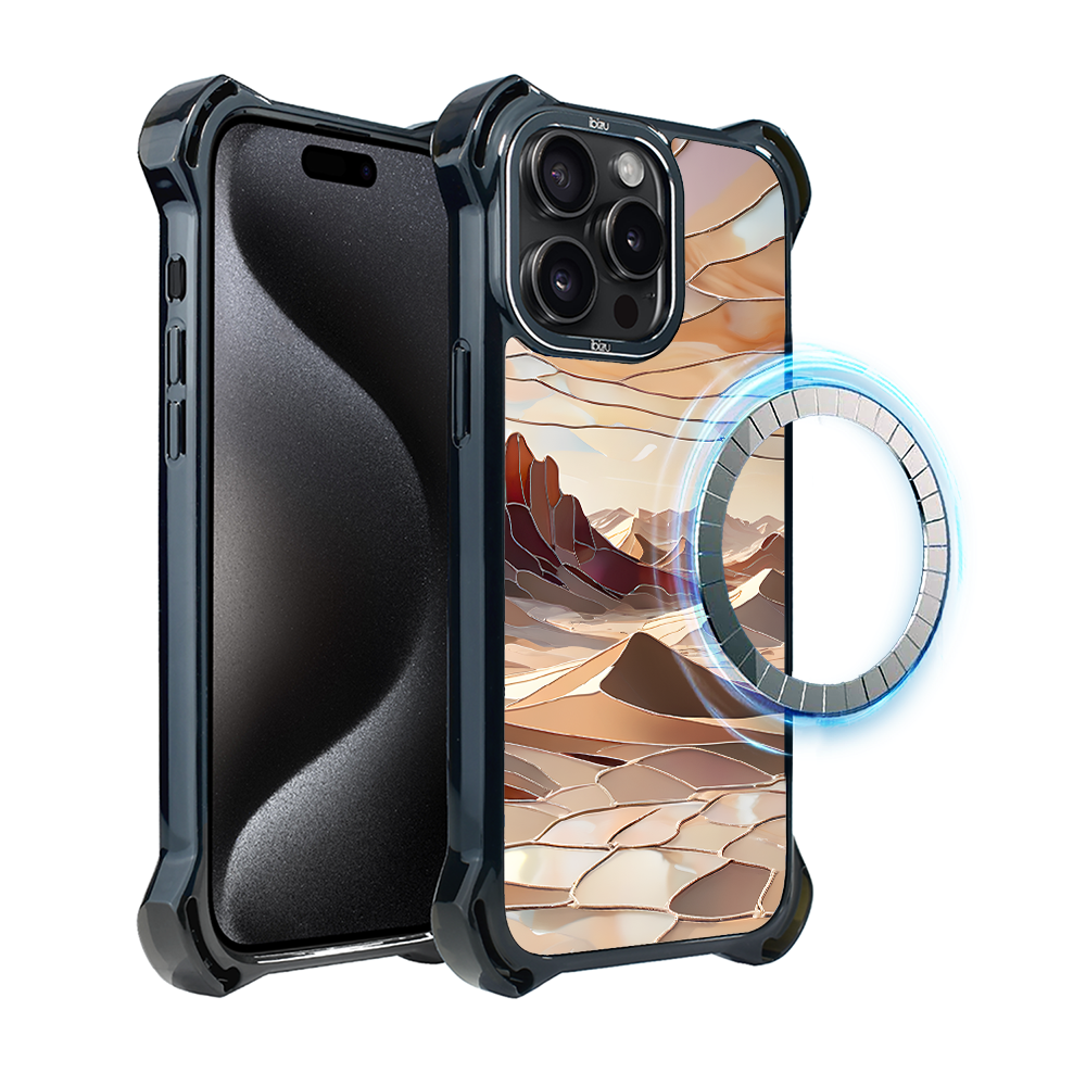 Iphone 15 Pro Max Ibizu Dropguard Ultra Hülle Mit Magsafe, Glasfarben, Desert Calm