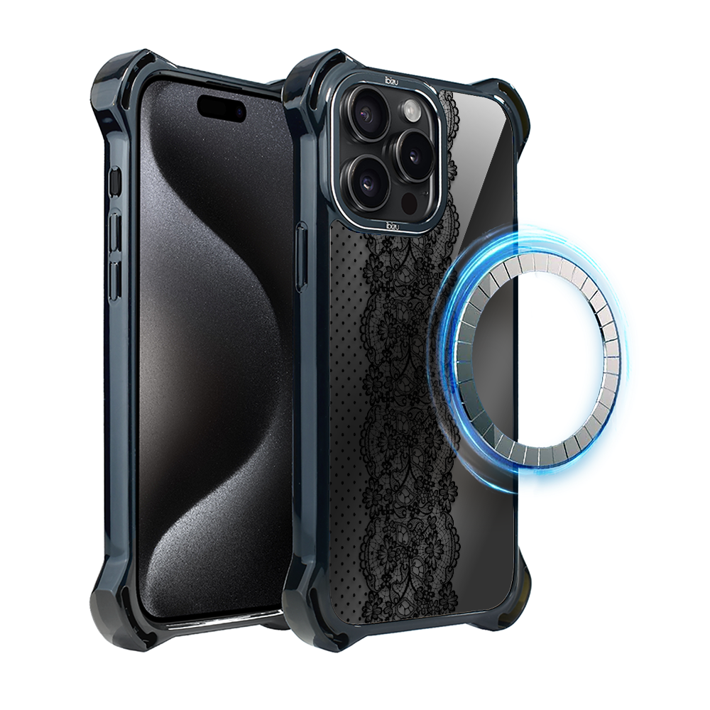 Iphone 15 Pro Ibizu Dropguard Ultra Hülle Mit Magsafe, Mitternachtsblau, Zierspitze