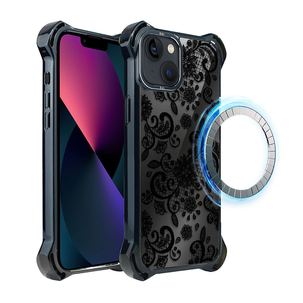 Iphone 13 Ibizu Dropguard Ultra Hülle Mit Magsafe, Midnight, Lace Black