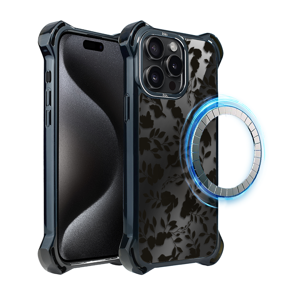 Iphone 15 Pro Ibizu Dropguard Ultra Hülle Mit Magsafe, Midnight, Leaf Shadow