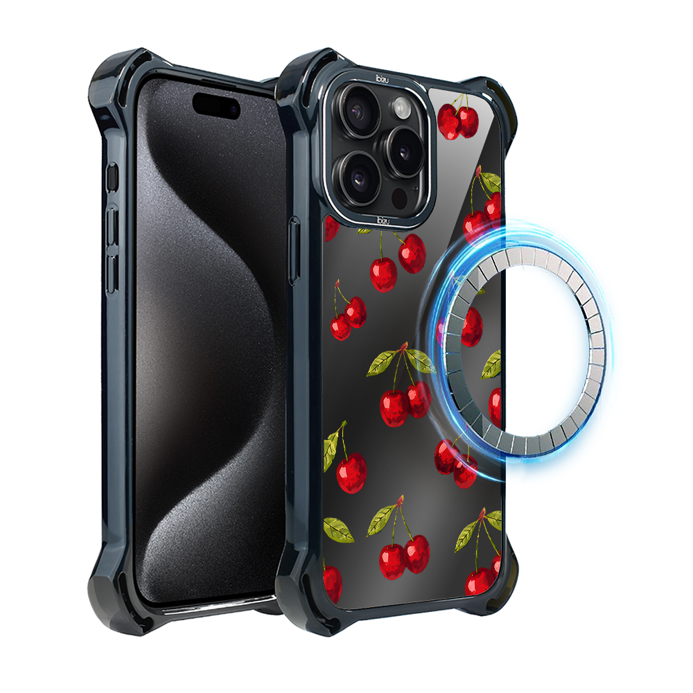 Iphone 15 Pro Ibizu Dropguard Ultra Hülle Mit Magsafe, Midnight, Cherry Night