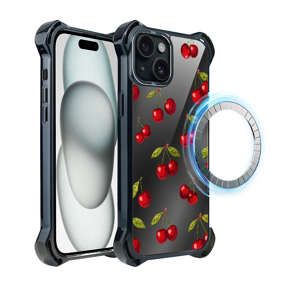 Iphone 15 Plus Ibizu Dropguard Ultra Hülle Mit Magsafe, Midnight, Cherry Night