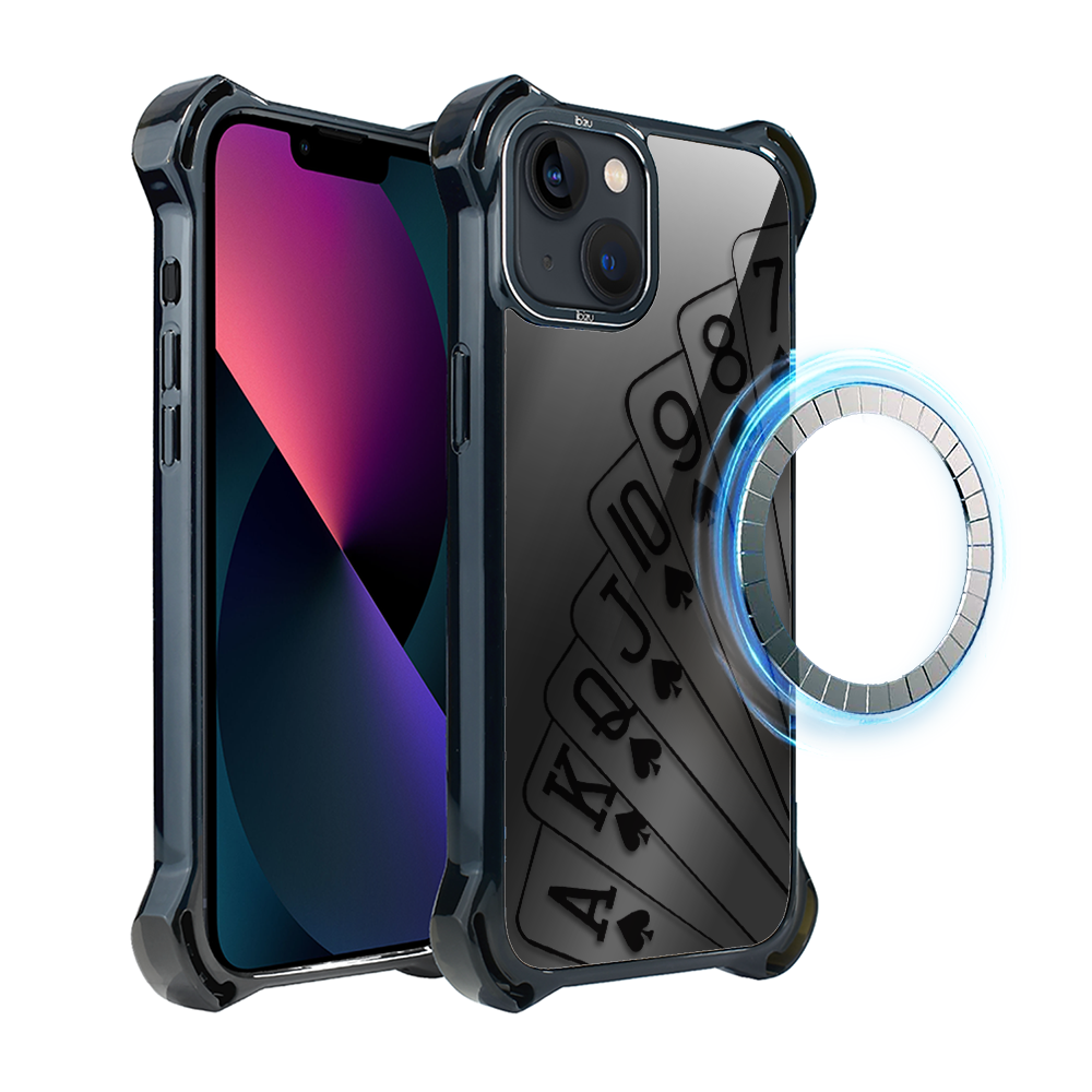 Hülle Für Iphone 13 Ibizu Dropguard Ultra Mit Magsafe, Midnight, Spielkarten