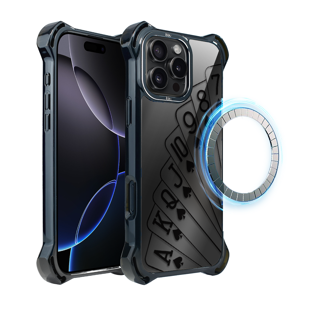 Hülle Für Iphone 16 Pro Max Ibizu Dropguard Ultra Mit Magsafe, Midnight, Spielkarten