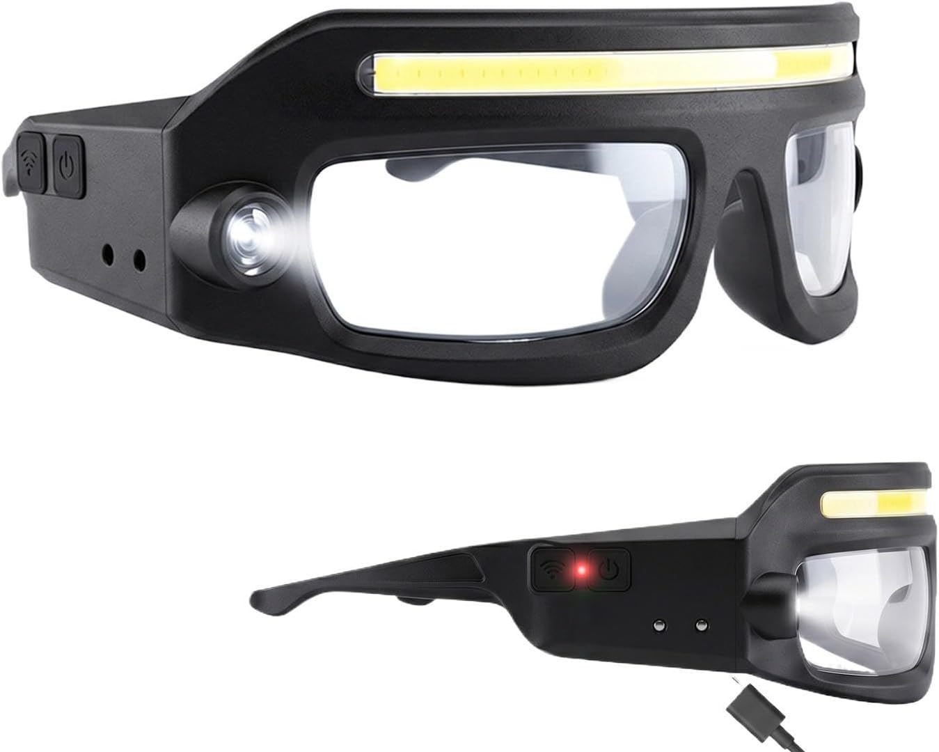 Sport-sonnenbrille Leichter Und Sanddichter Augenschutz Led-frontlicht-brille Geeignet Für Aktivitäten Wie Radfahren, Camping, Wandern, , Frauen Und Erwachsene