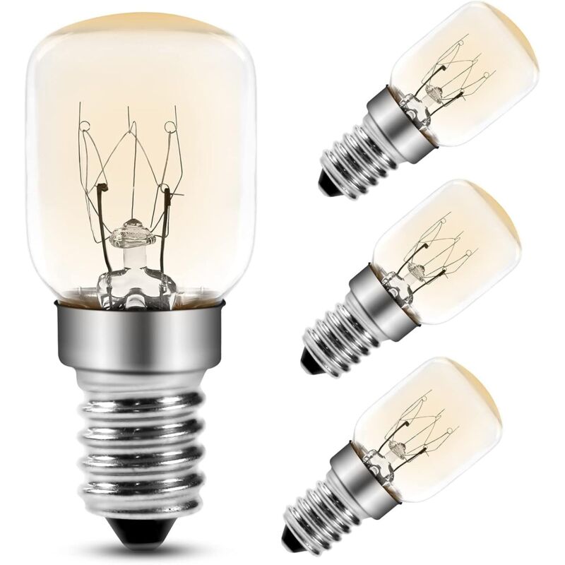 25w 300 Grad E14 T25 Glühbirne 2700k Warmweiß Dimmbare Zwergbirnen Für Backofen, Mikrowelle, Salzkristalllampe, 4er-pack