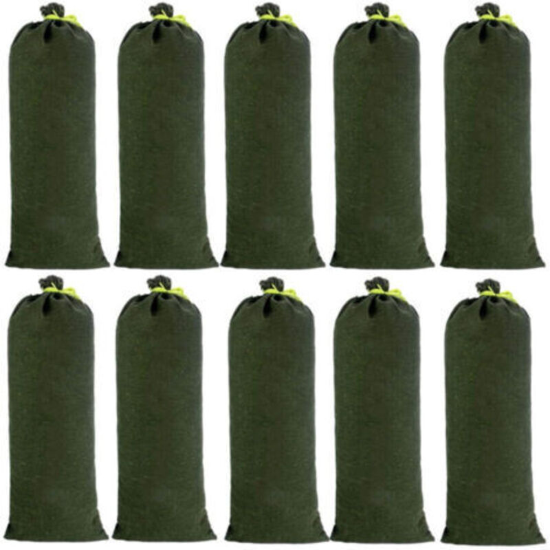 Set Mit 10 Sandsäcken Aus Segeltuch Für Hochwasserschutzanlagen, Verbessertes Design, Farbecht, Zur Entwässerung Von Garagen, Geschäften, Schulen, Bahnhöfen, Gebäuden, Fabriken Usw.