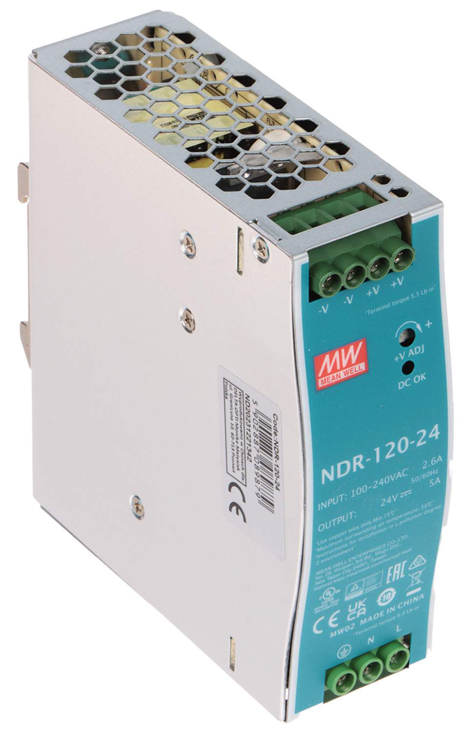 Schaltnetzteil Ndr-120-24 Mean Well