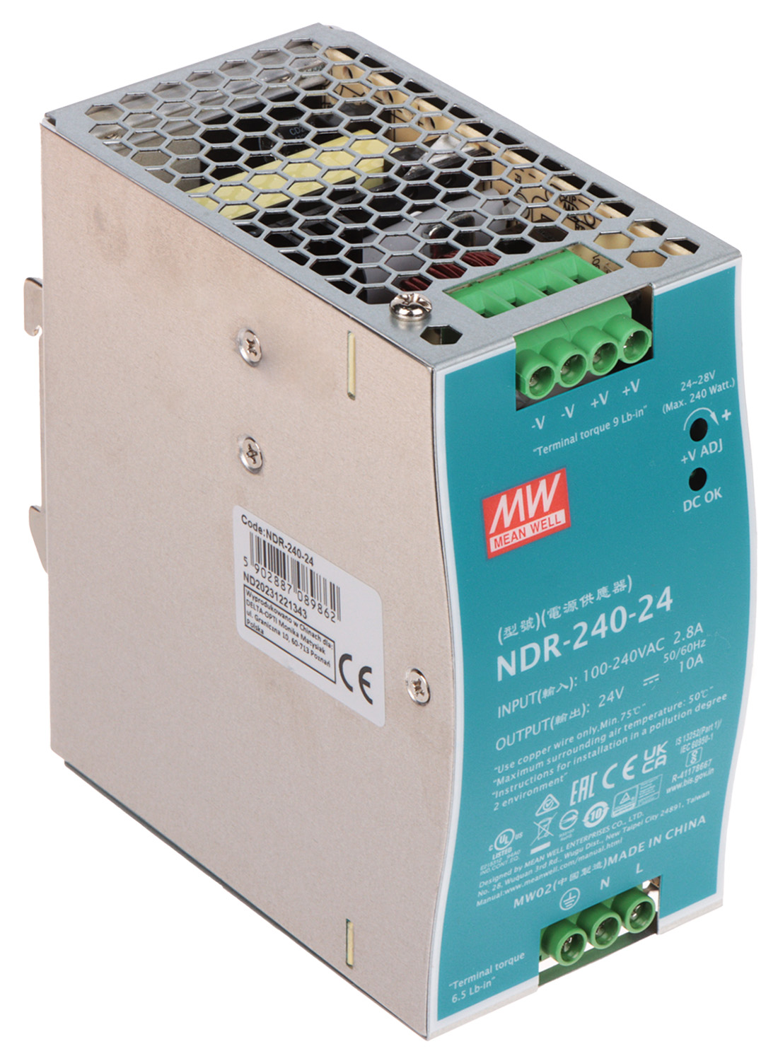 Schaltnetzteil Ndr-240-24 Mean Well
