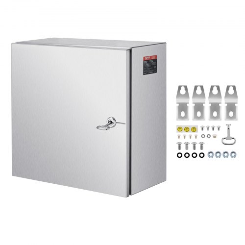 Schaltschrank Nema Edelstahlgehäuse, 300x300x200 Mm, Nema 4x Stahl-elektroanschlussdose, Ip66 Wasser- Und Staubdicht, Für Den Innen- Und Außenbereich, Mit Montageplatte