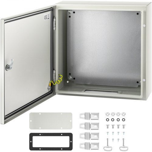 Schaltschrank Nema-industriegehäuse, 50 X 50 X 15 Cm Nema 4x-stahl-verteilerschrank, Ip66 Wasser- Und Staubdicht, Elektrischer Anschlusskasten Für Den Außen-/innenbereich, Mit Montageplatte