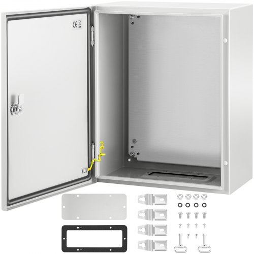 Schaltschrank Nema-industriegehäuse, 50 X 40 X 25 Cm Nema 4x-stahl-verteilerschrank, Ip66 Wasser- Und Staubdicht, Elektrischer Anschlusskasten Für Den Außen-/innenbereich, Mit Montageplatte
