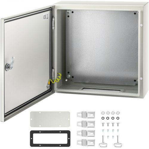Schaltschrank Nema-industriegehäuse, 40 X 40 X 15 Cm Nema 4x-stahl-verteilerschrank, Ip66 Wasser- Und Staubdicht, Elektrischer Anschlusskasten Für Den Außen-/innenbereich, Mit Montageplatte