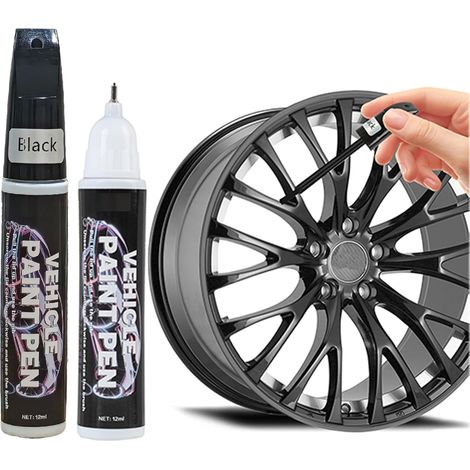 Stück Silber/schwarzer Autolackstift, Lackausbesserungsstift Für Autokratzer, Felgenkratzerentferner, Felgenreparatur Für Lackabplatzer An Autos, Motorrädern Und Fahrrädern (schwarz)
