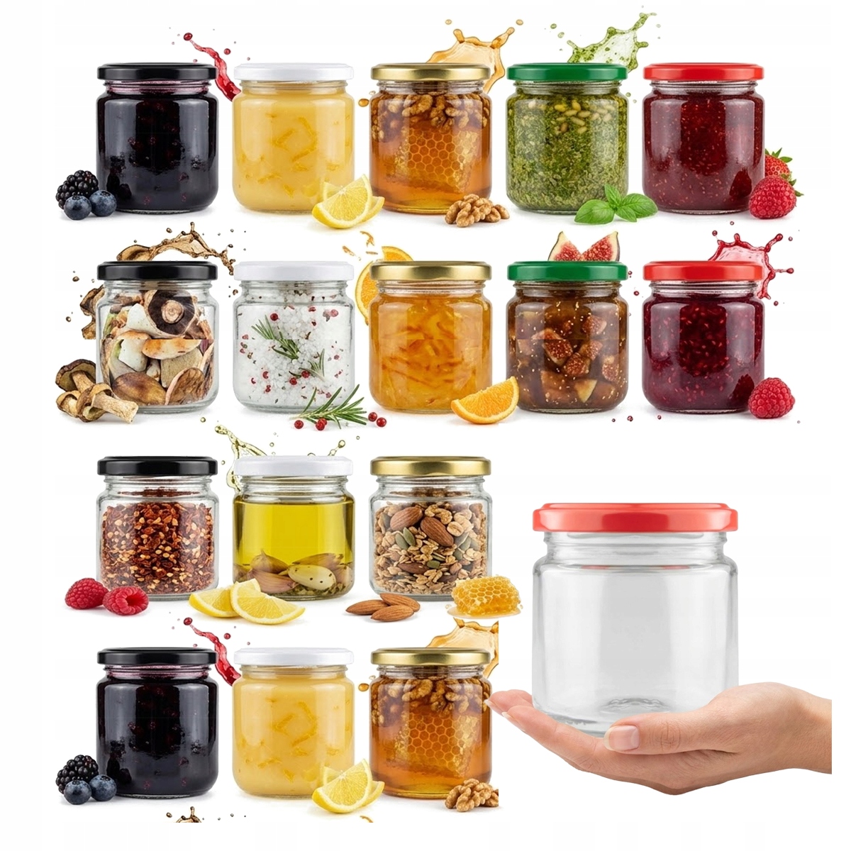 120 Stück Gläser À 200 Ml + Deckel Fi66 Marmeladen-, Konfitüren- Und Pastetengläser