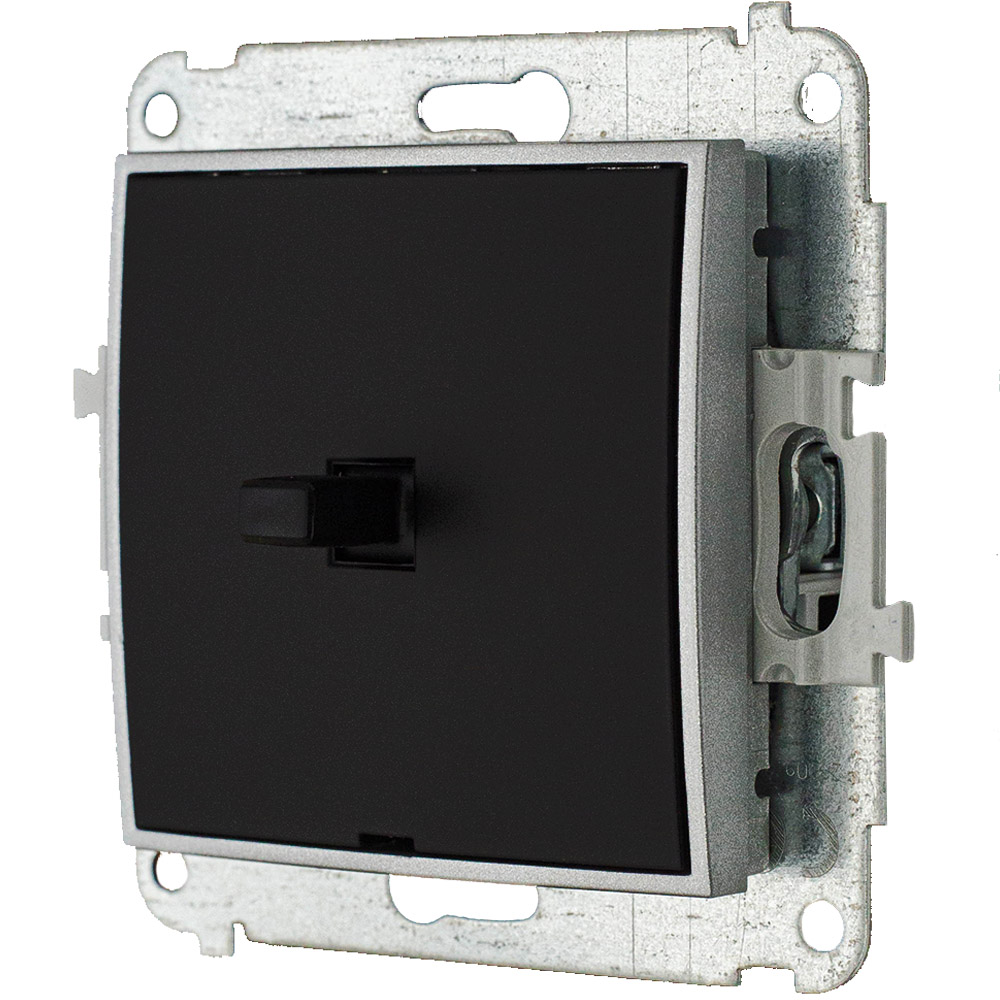 Einzelmodul Ohne Rahmen Usa Karlik Mini Farbe Matt Schwarz/silber