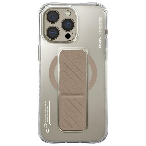 Skinarma Axon Iphone 16 Pro Max 6,9" Magnetische Ladehülle + Griffständer Champagner