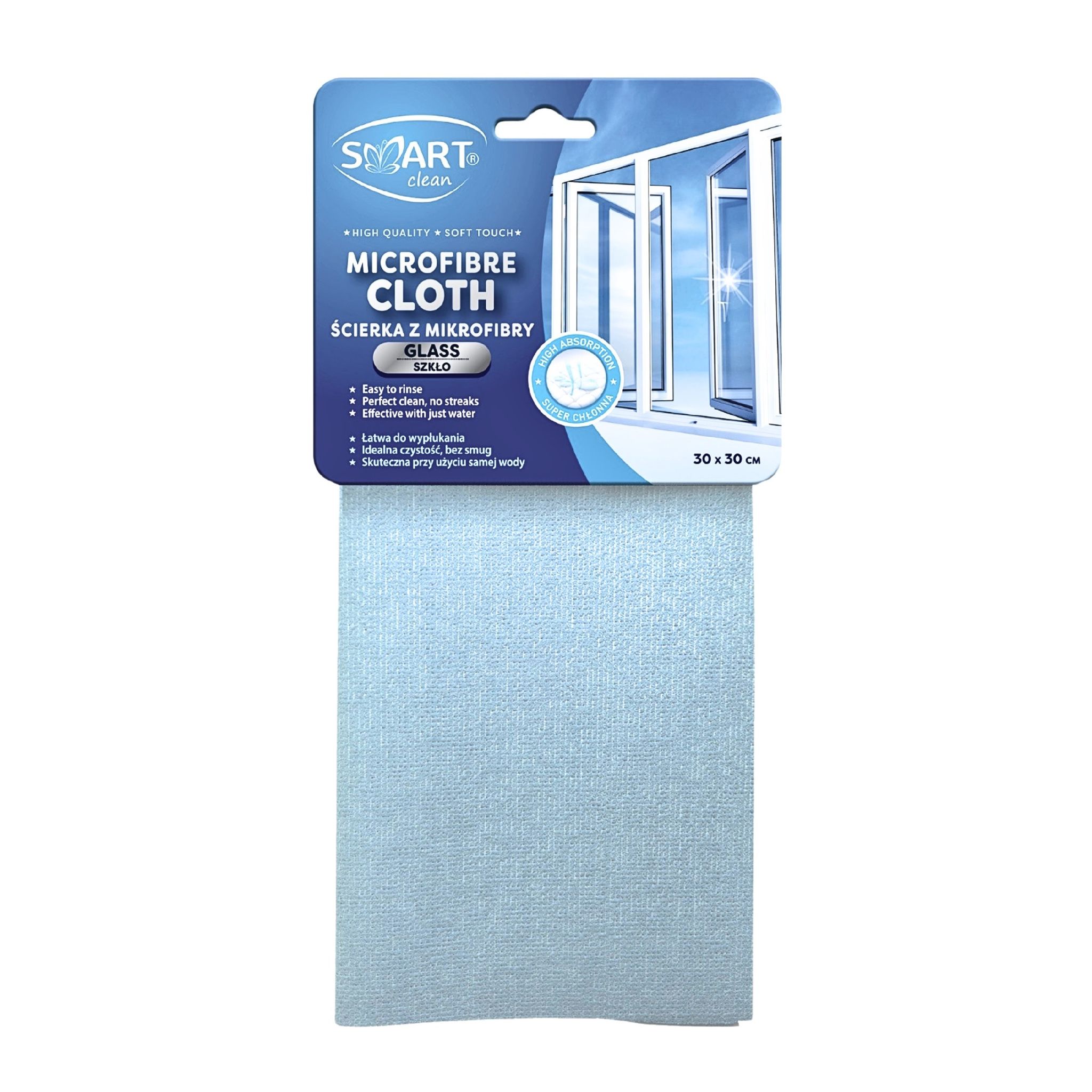 Smart Clean Mikrofaser-glasreinigungstuch 30 X 30 Cm