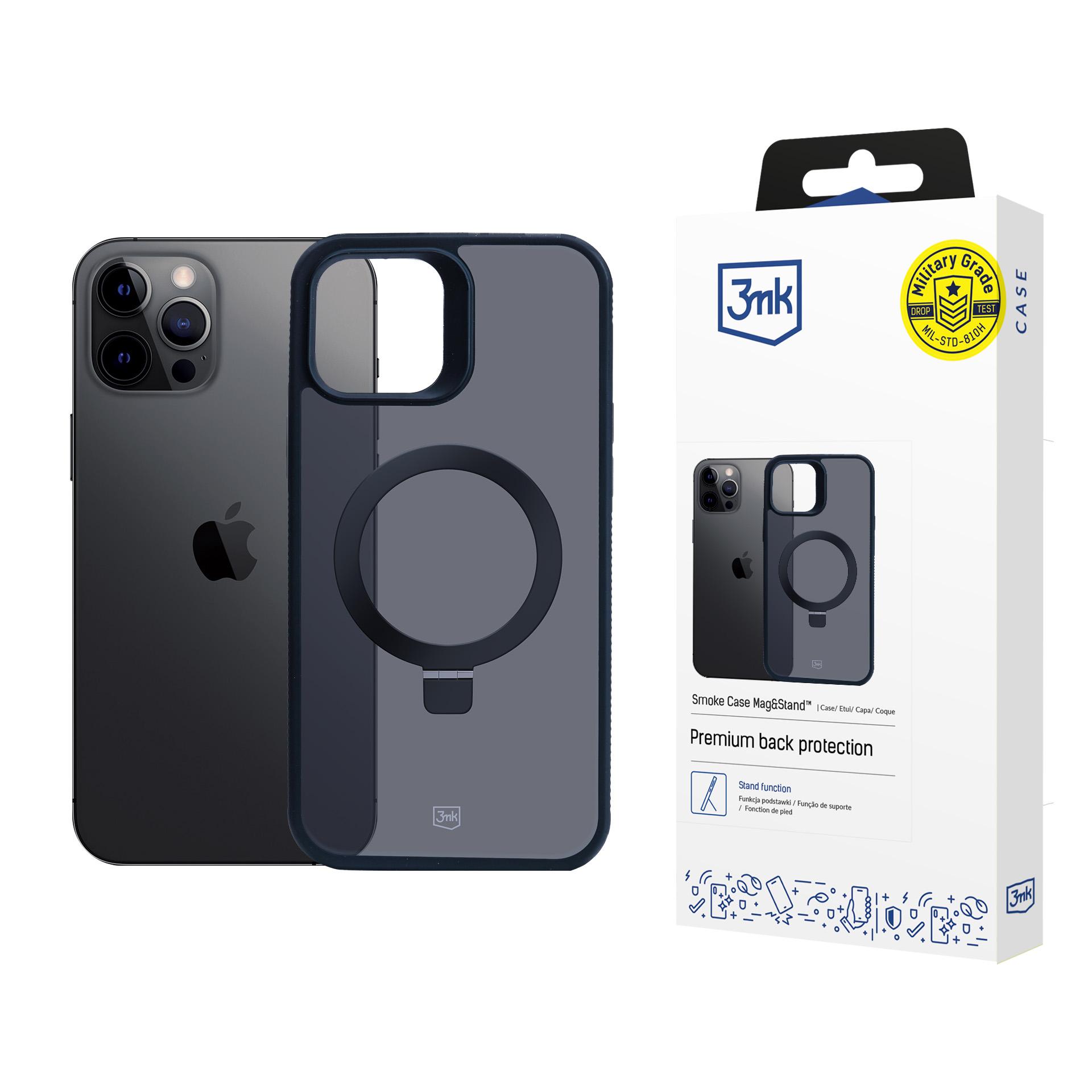 Apple Iphone 12 Pro Max – 3mk Smoke Case Mit Magnetverschluss Und Ständer