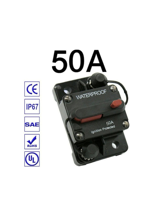 Automatischer Schutzschalter Für Pkw, Yachten Und Wohnmobile, Rücksetzbarer Schutz, Schutzschalter-schalterhalter, 50-a-schutzschalter