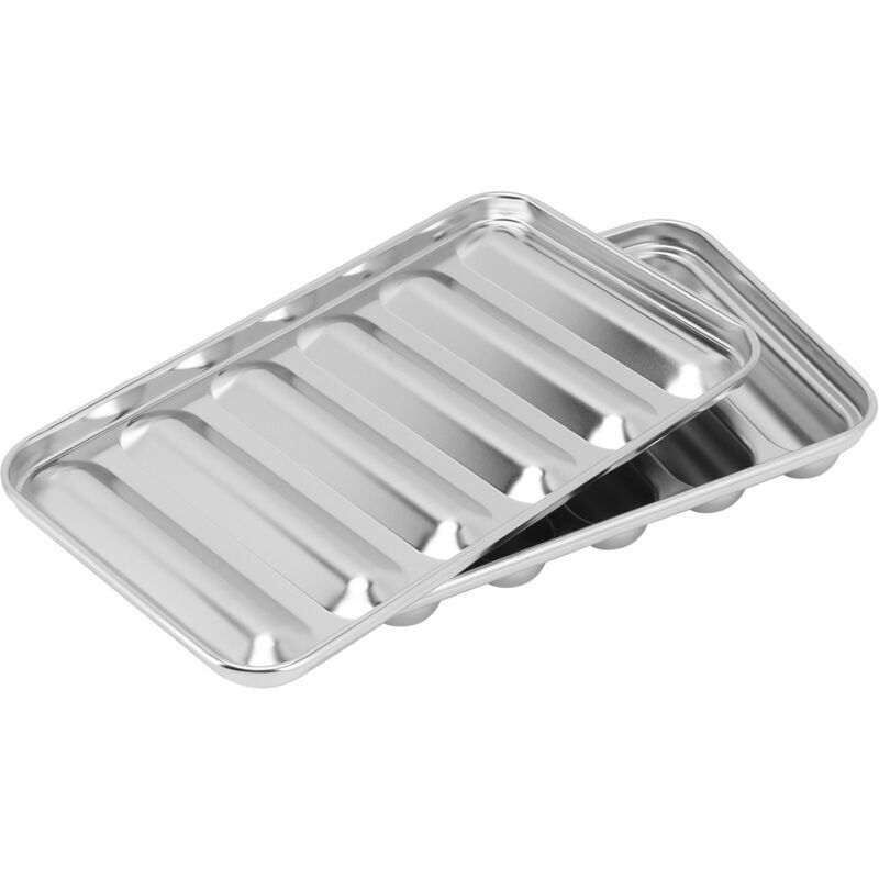 Wurstform, Hot-dog-form Aus Edelstahl 304 Mit Deckel Für Backofen, Dampfgarer, Spülmaschine, Kühlschrank, Hitzebeständig, Ohne