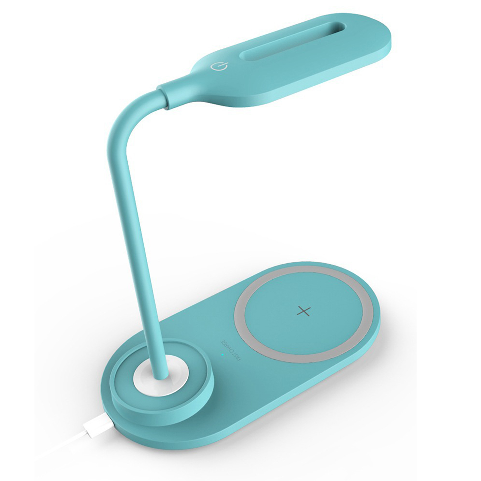Schreibtischlampe Mit Kabellosem Ladegerät Für Mobiltelefone, Tischlampe, Nachtlicht, Augenschutzlampe
