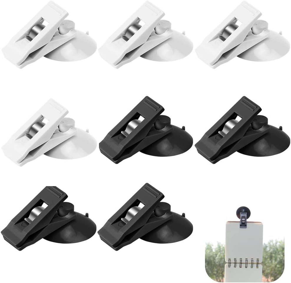 8er-packung Parkticket-clips, Parktickethalter Für Die Windschutzscheibe Mit Saugnapf, Saugnapfclip, Runder Tickethalter Und Notizhalter