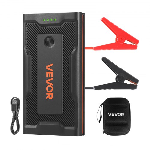 Starthilfe Powerbank, Starthilfegerät 1000a Spitzenstrom Mit Led-taschenlampe & Kabel Für Motor Bis Zu 5l Benzin/3l Diesel, Tragbarer Booster Mit Schnellladung & Sicherheitsschutz Für Notfall