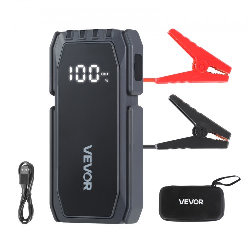 Starthilfe Powerbank, Starthilfegerät 1500a Spitzenstrom Mit Led-taschenlampe & Kabel Für Motor Bis Zu 6l Benzin/4l Diesel, Tragbarer Booster Mit Schnellladung & Sicherheitsschutz Für Notfall