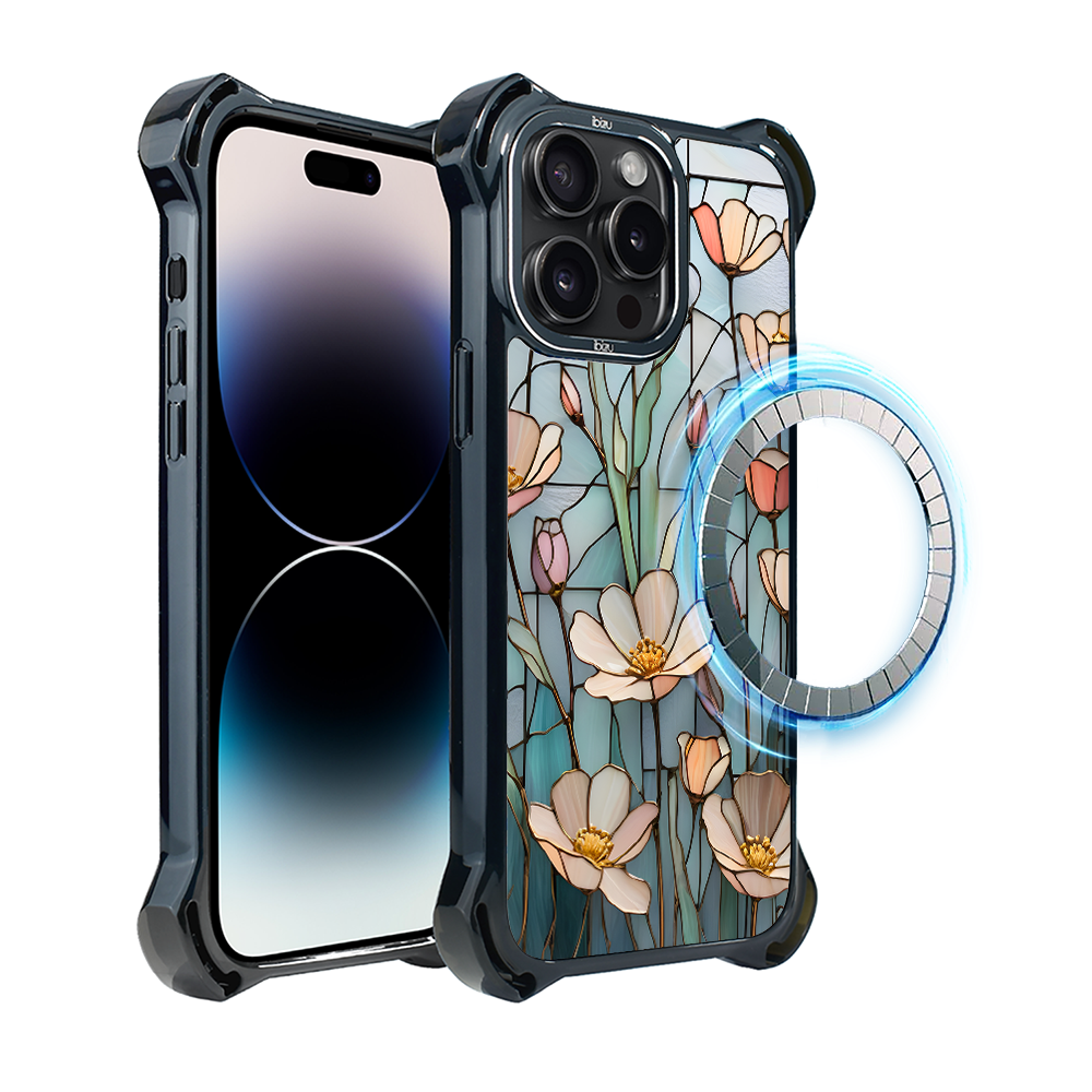 Iphone 14 Pro Ibizu Dropguard Ultra Hülle Mit Magsafe, Glasfarben, Wildflower Whisper