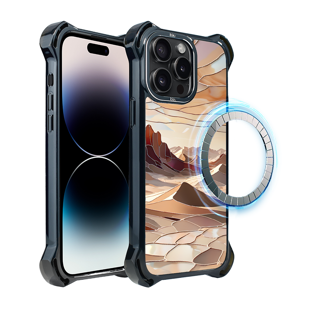 Iphone 14 Pro Max Ibizu Dropguard Ultra Hülle Mit Magsafe, Glasfarben, Desert Calm