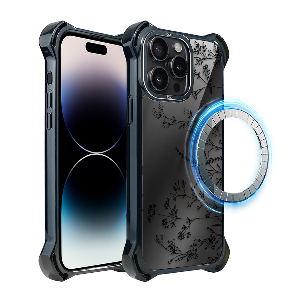 Iphone 14 Pro Max Ibizu Dropguard Ultra Hülle Mit Magsafe, Midnight, Touch Of Flowers
