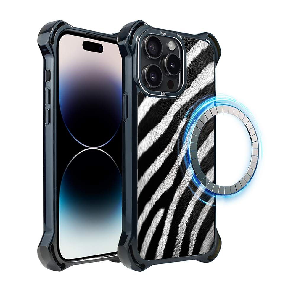 Hülle Für Iphone 14 Pro Max Ibizu Dropguard Ultra Mit Magsafe, Nature's Call, Zebra