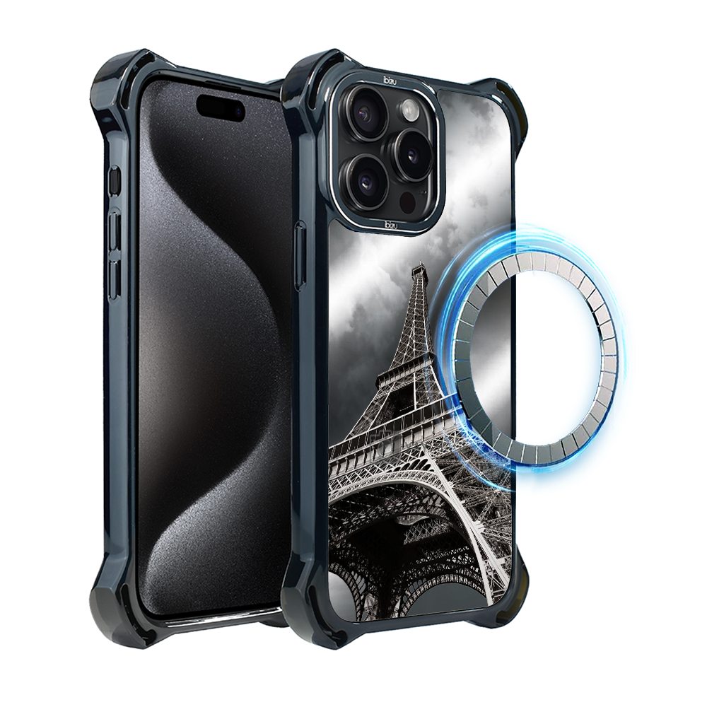 Iphone 15 Pro Max Ibizu Dropguard Ultra Hülle Mit Magsafe, Noir City, Eiffelturm