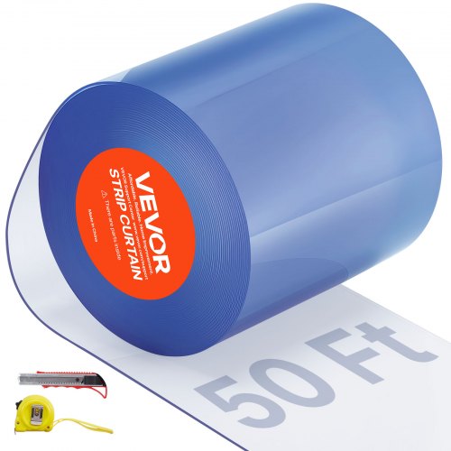 Streifenvorhang, 50' Länge X 8" Breite X 0,08" Dicke, Durchsichtige Glatte Pvc-streifenvorhang-tür-großrolle, Kunststoff-türstreifen Für Türen Von Supermärkten, Garagen, Lagerhallen, Scheunen, Tierstä