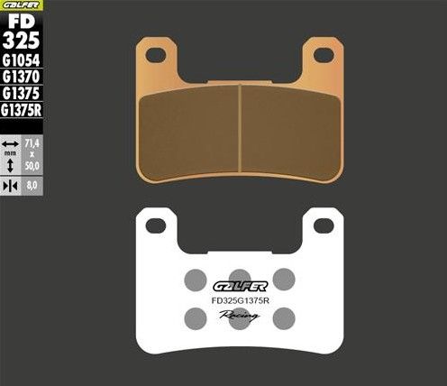 Galfer Kh379 Sintermetall-bremsbeläge (gold) Sport Racing, Vorderachse Kawasaki/suzuki