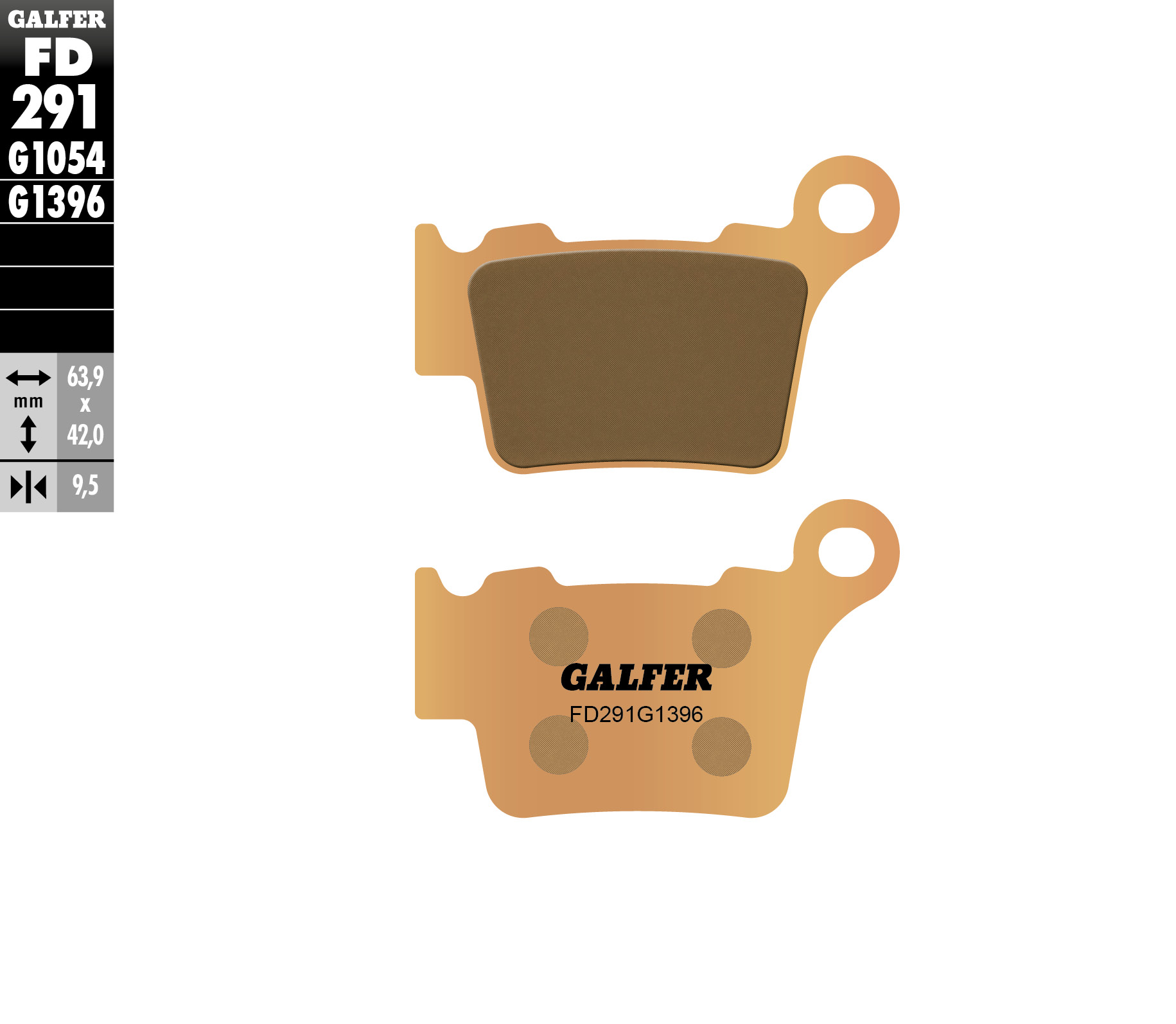 Galfer Bremsbeläge Kh368 Sintermetall (gold) Offroad