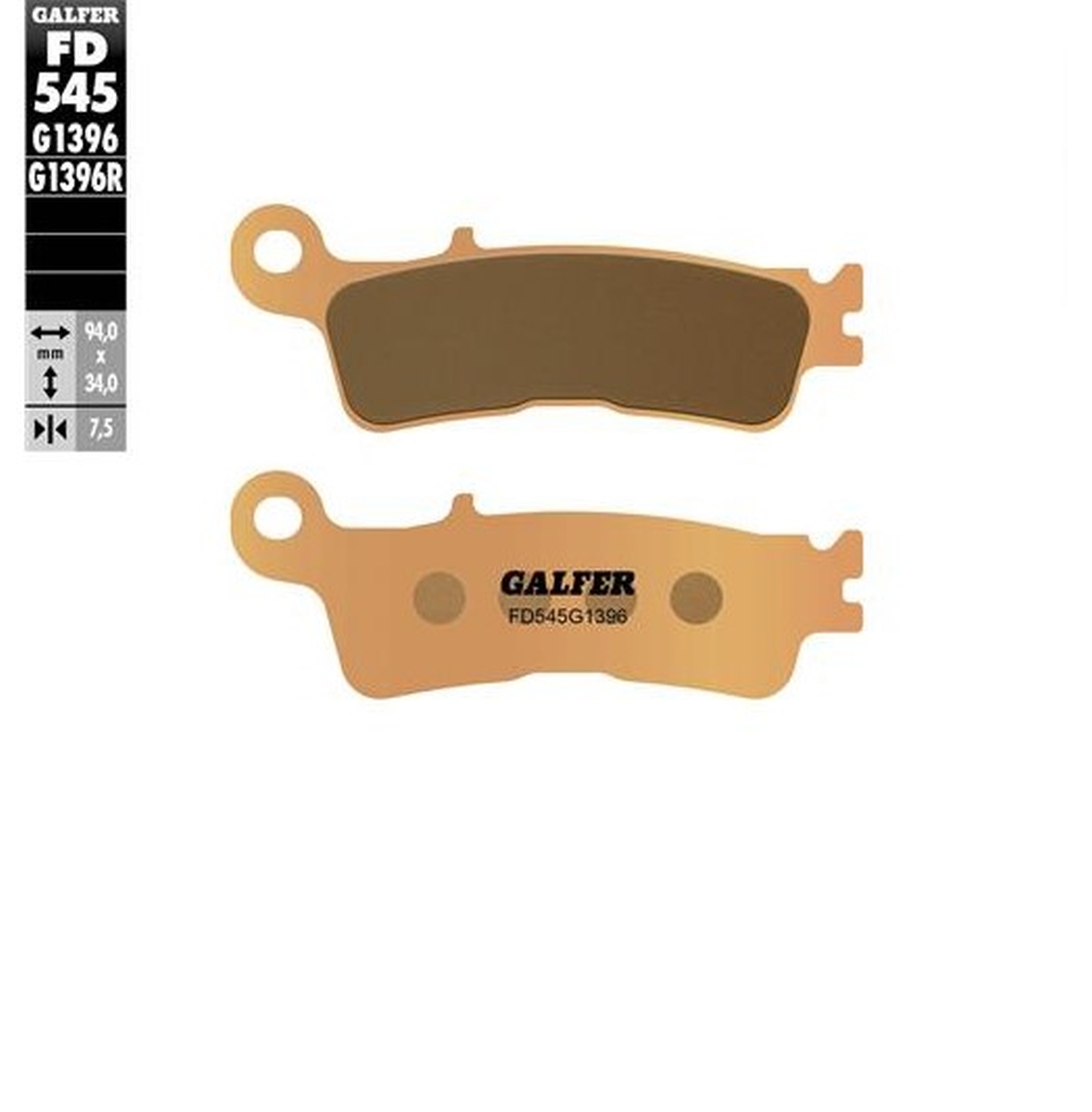 Galfer Bremsbeläge Kh755 Sintermetall (gold) Offroad Vorderrad Fantic Xx 125 Xef/xxf 250/450 Xex 250 '22- Yamaha Yz 250 '22- Wr/yz 250f/450f '21- Yz 450fx '21-