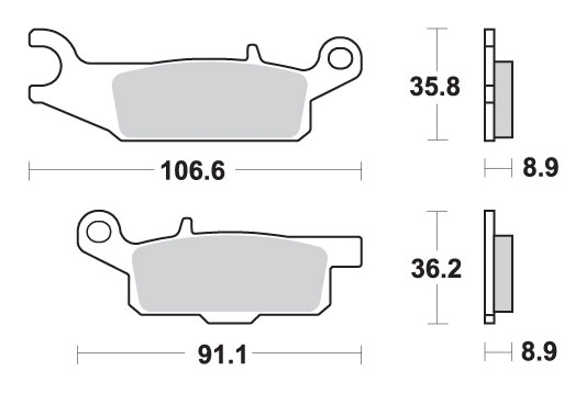 Sbs Bremsbeläge Kh446 Offroad Sinter Gold