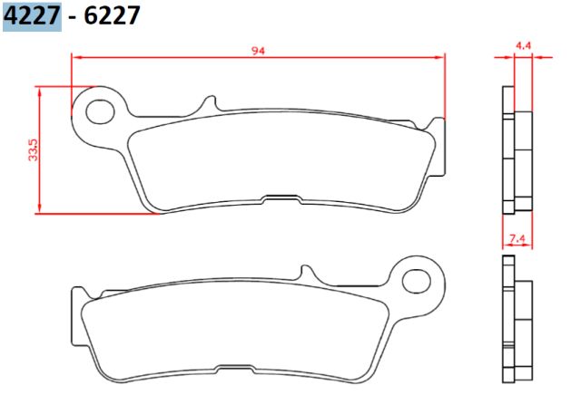 Brenta Bremsbeläge Kh755 Sintermetall (gold) Yamaha Yz 450 '20-, Vorne (ft 4227)
