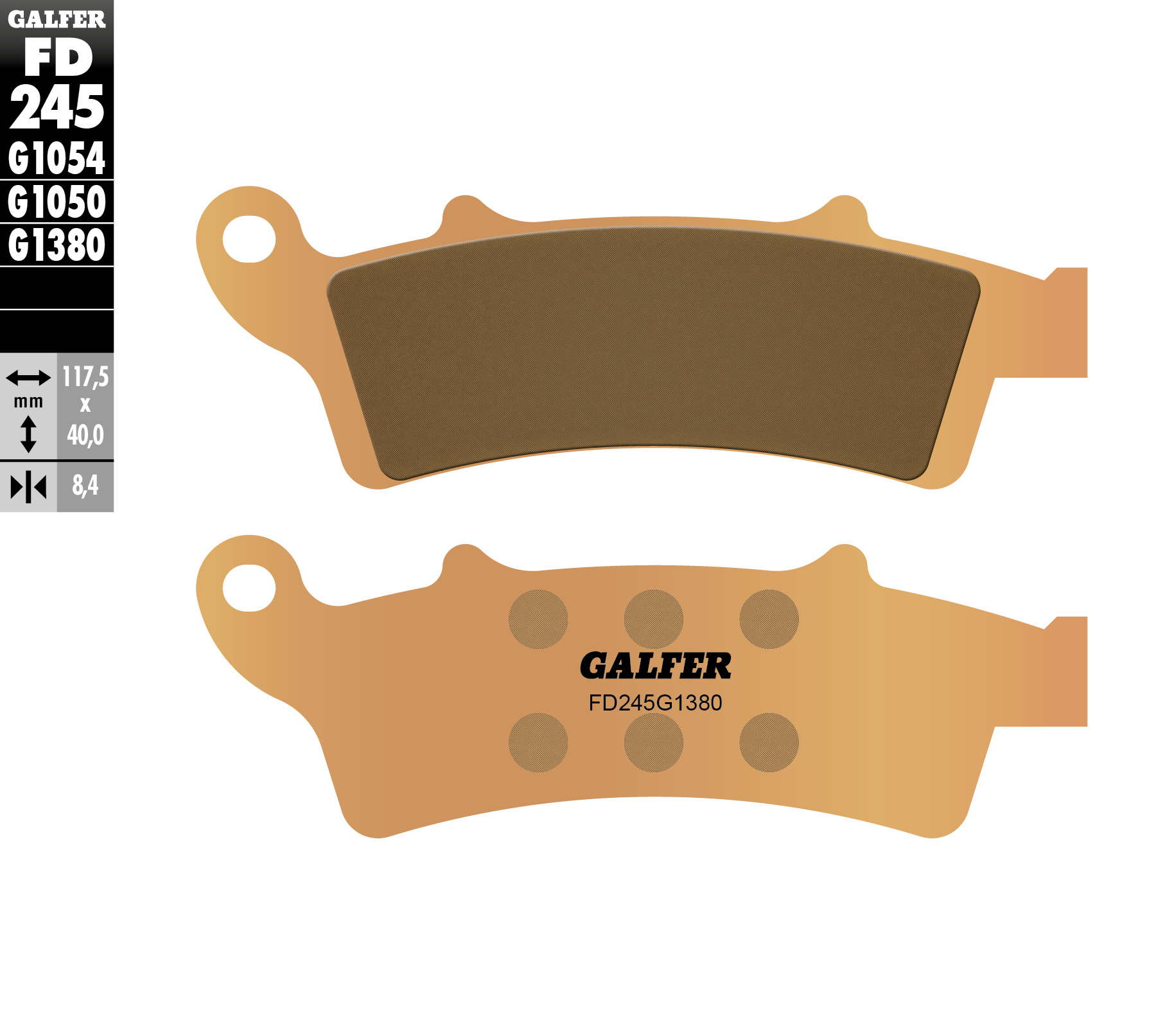 Galfer Bremsbeläge Kh324 Sintermetall-roller (gold)