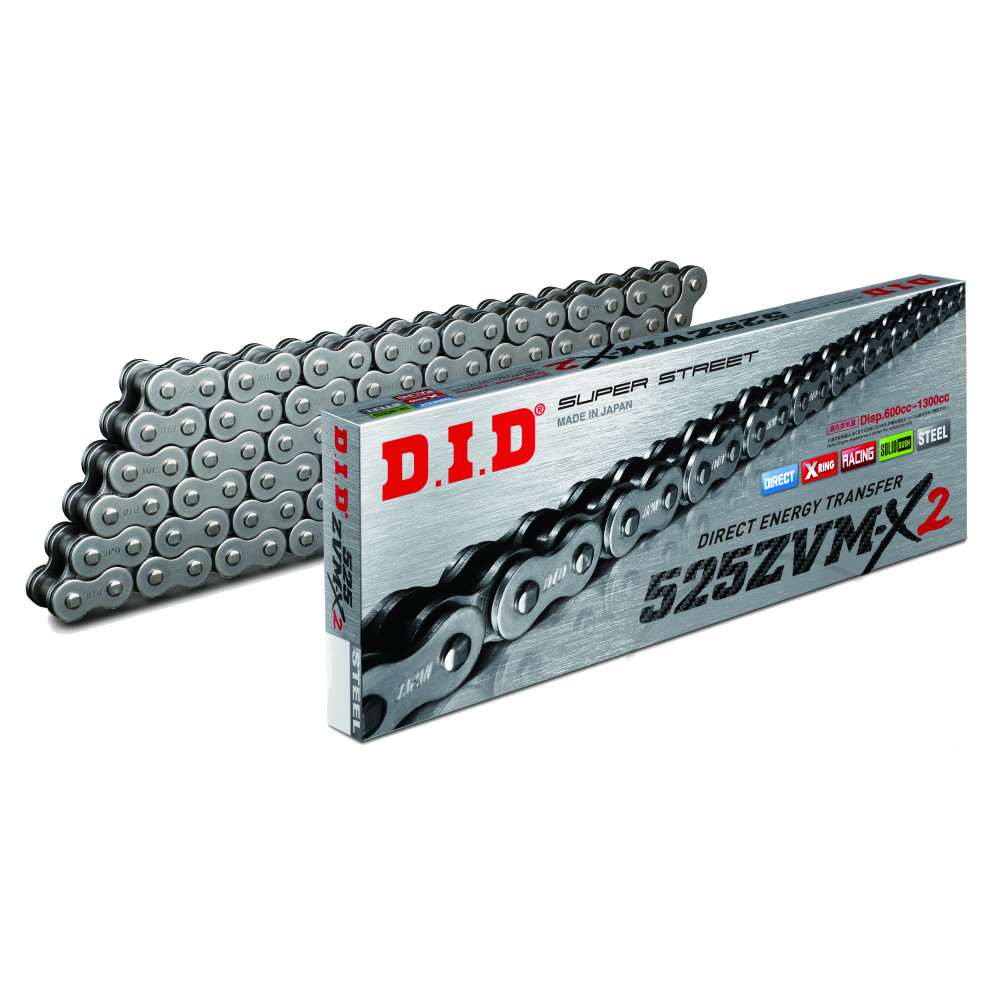Did 525zvmx2/116 X-ring Offene Antriebskette Mit Niete Für Ducati / Honda / Indian / Kawasaki / Mv Agusta / Suzuki / Triu
